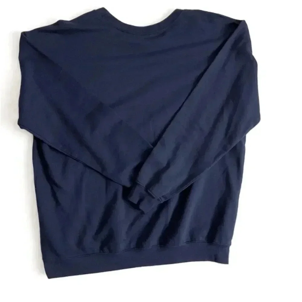 TeeFury Blue Graphic Long Sleeve Crew‎ Neck Casual Sweatshirt Large